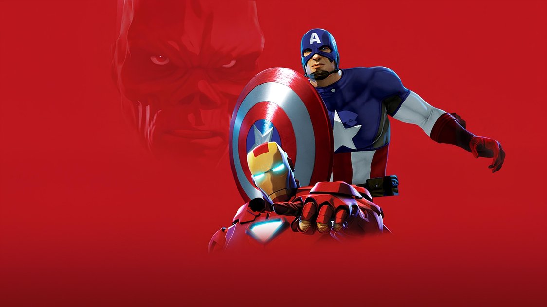 Backdrop de Iron Man y Capitán América: héroes unidos