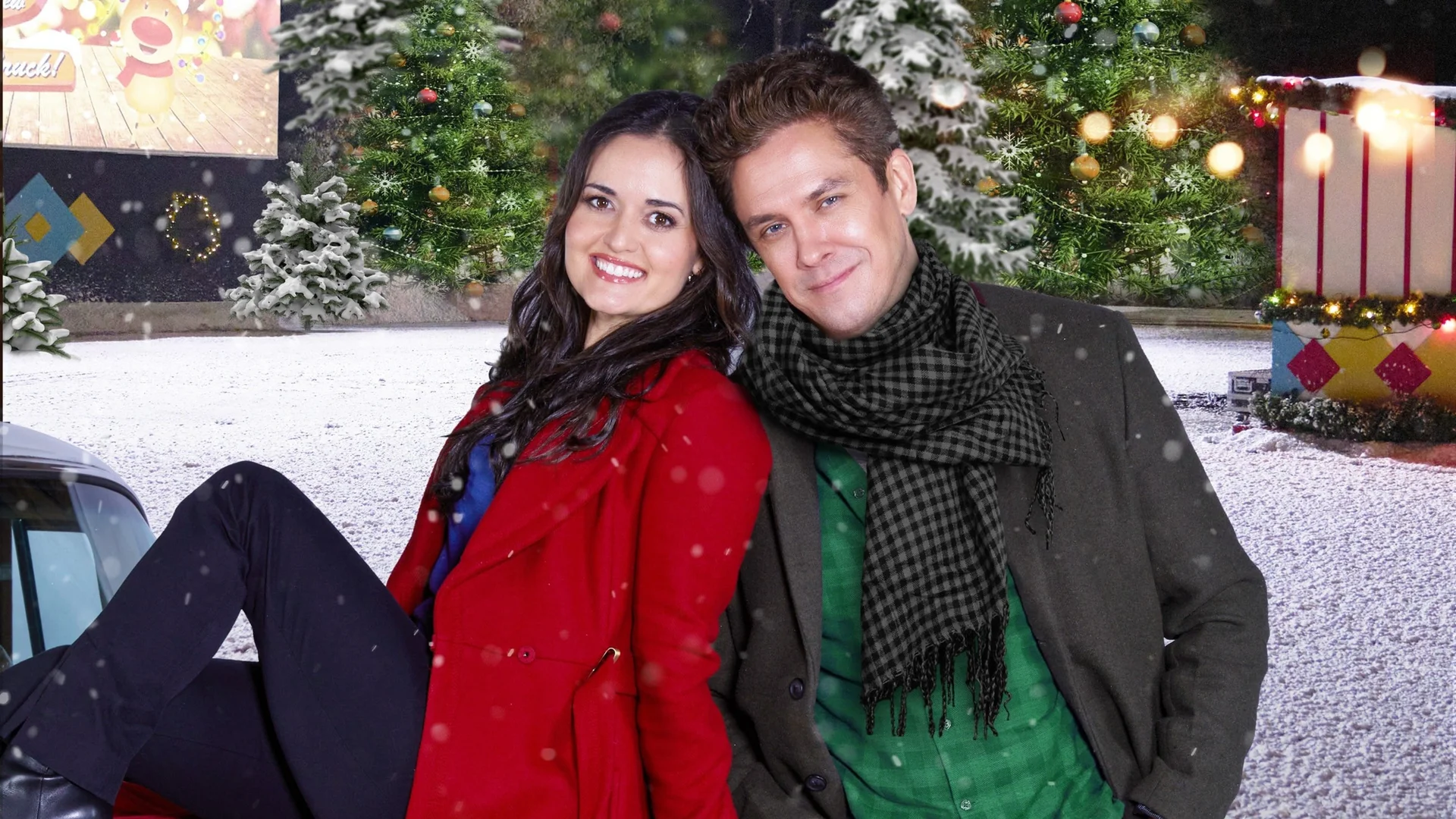 Backdrop de Navidad en el autocine