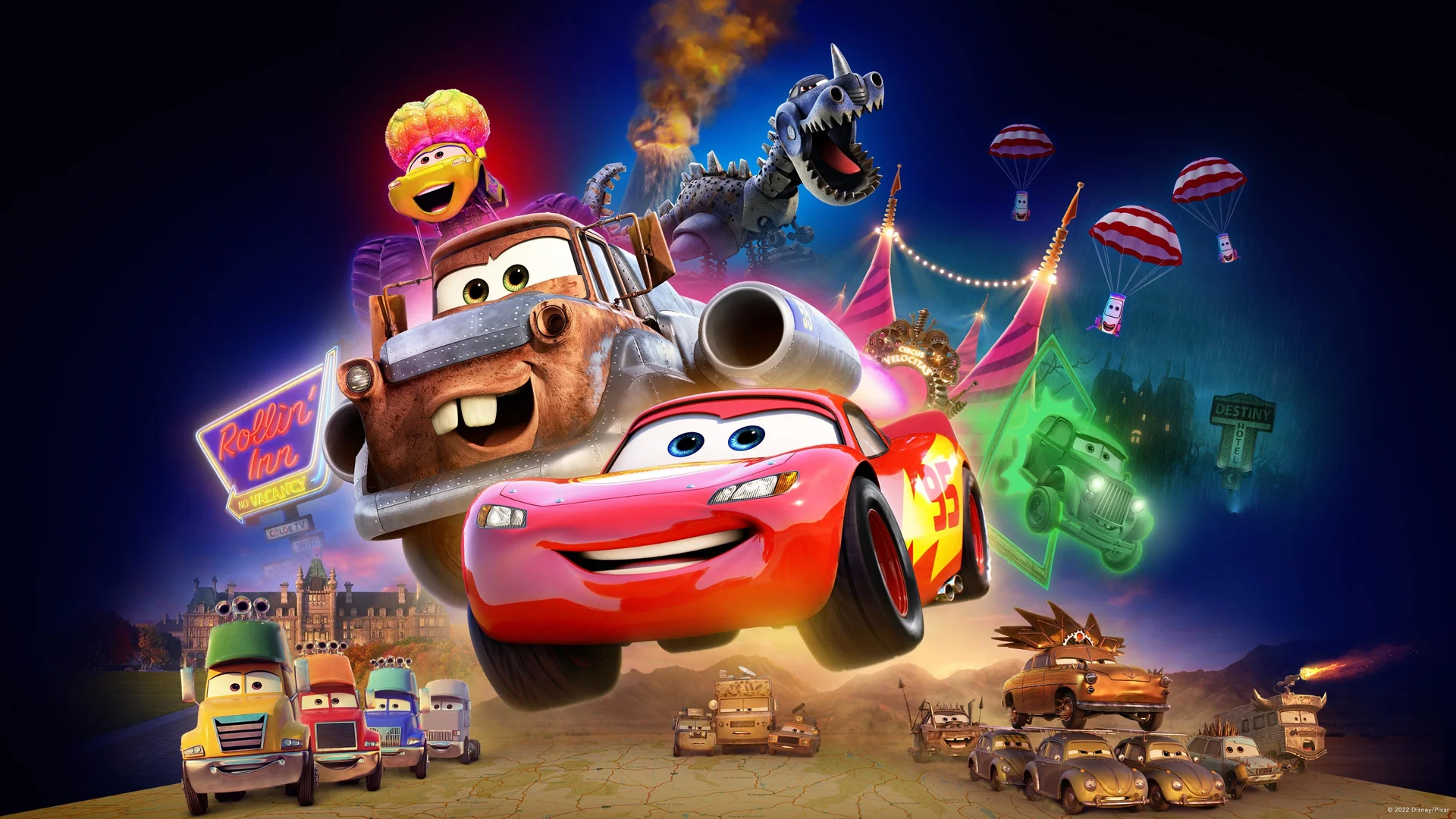 Backdrop de Cars: Aventuras en el camino