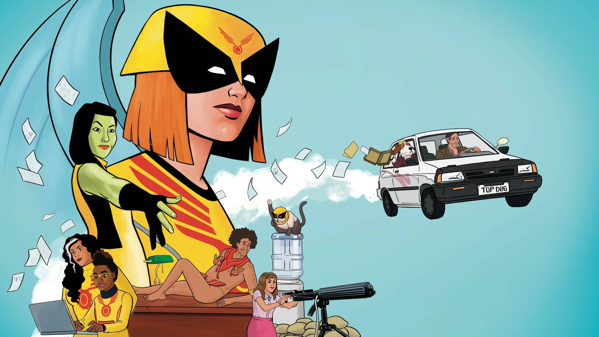 Backdrop de Birdgirl