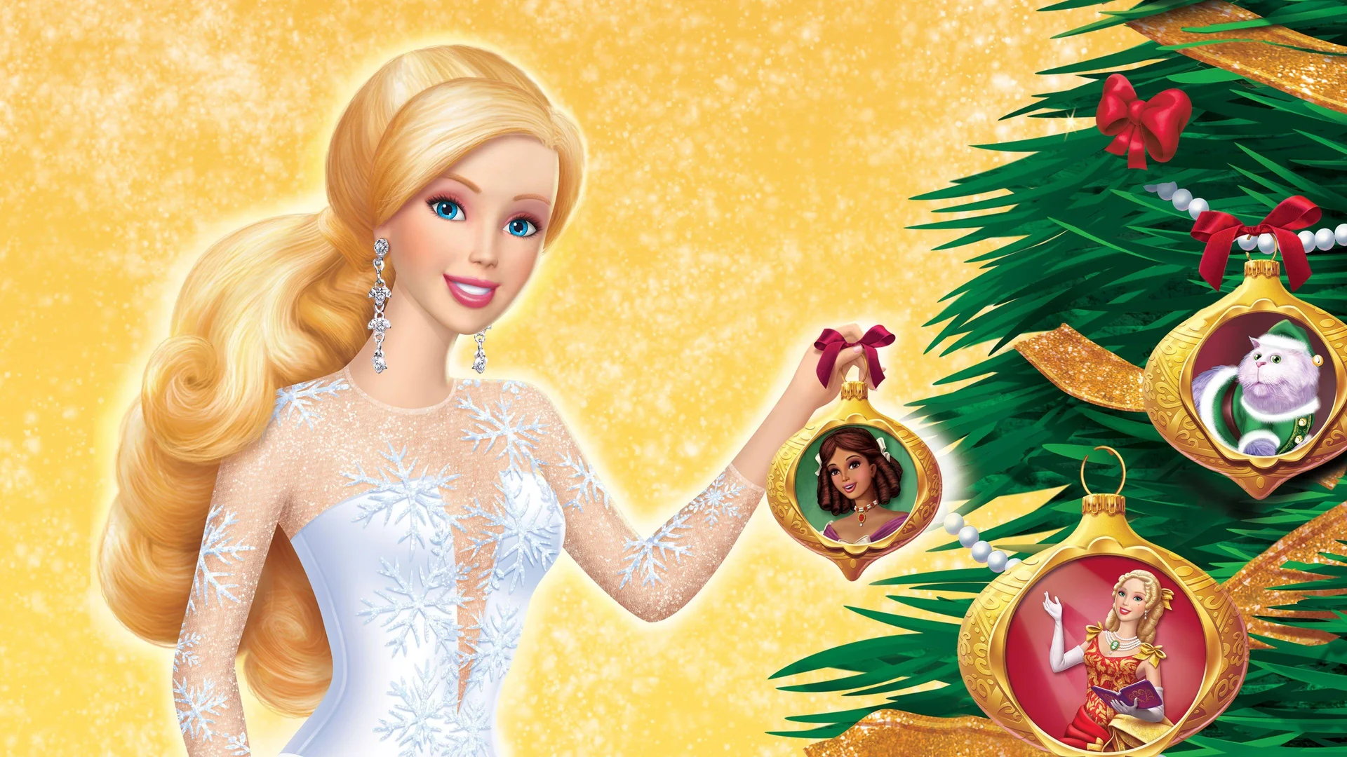 Backdrop de Barbie en Un cuento de Navidad