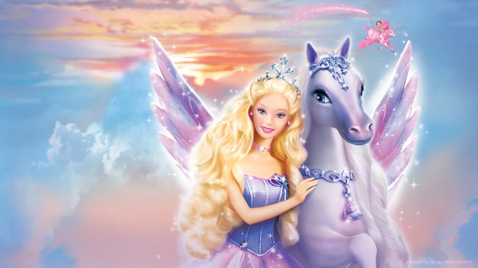 Backdrop de Barbie y la magia del pegaso