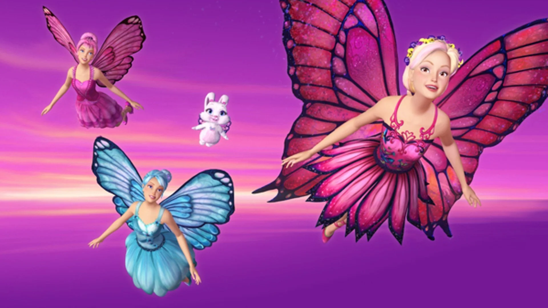 Backdrop de Barbie: Mariposa y sus amigas las hadas