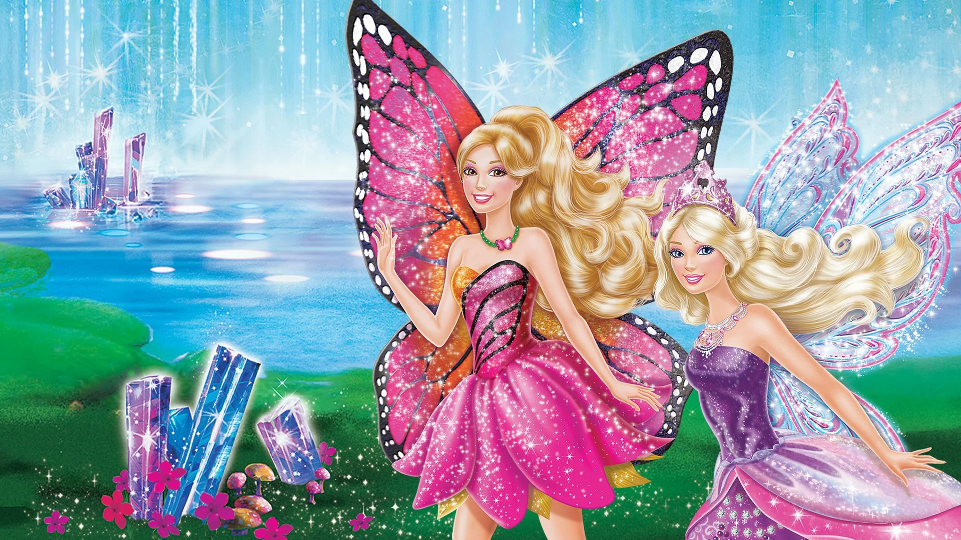 Backdrop de Barbie Mariposa y la Princesa de las Hadas