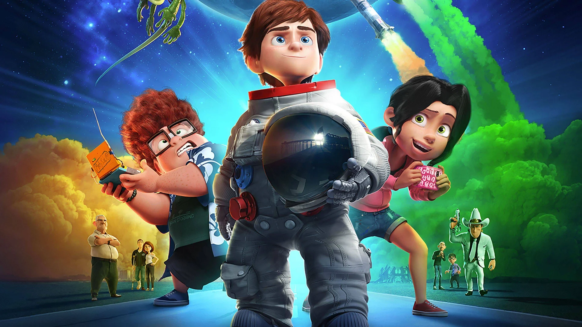 Backdrop de Una familia espacial