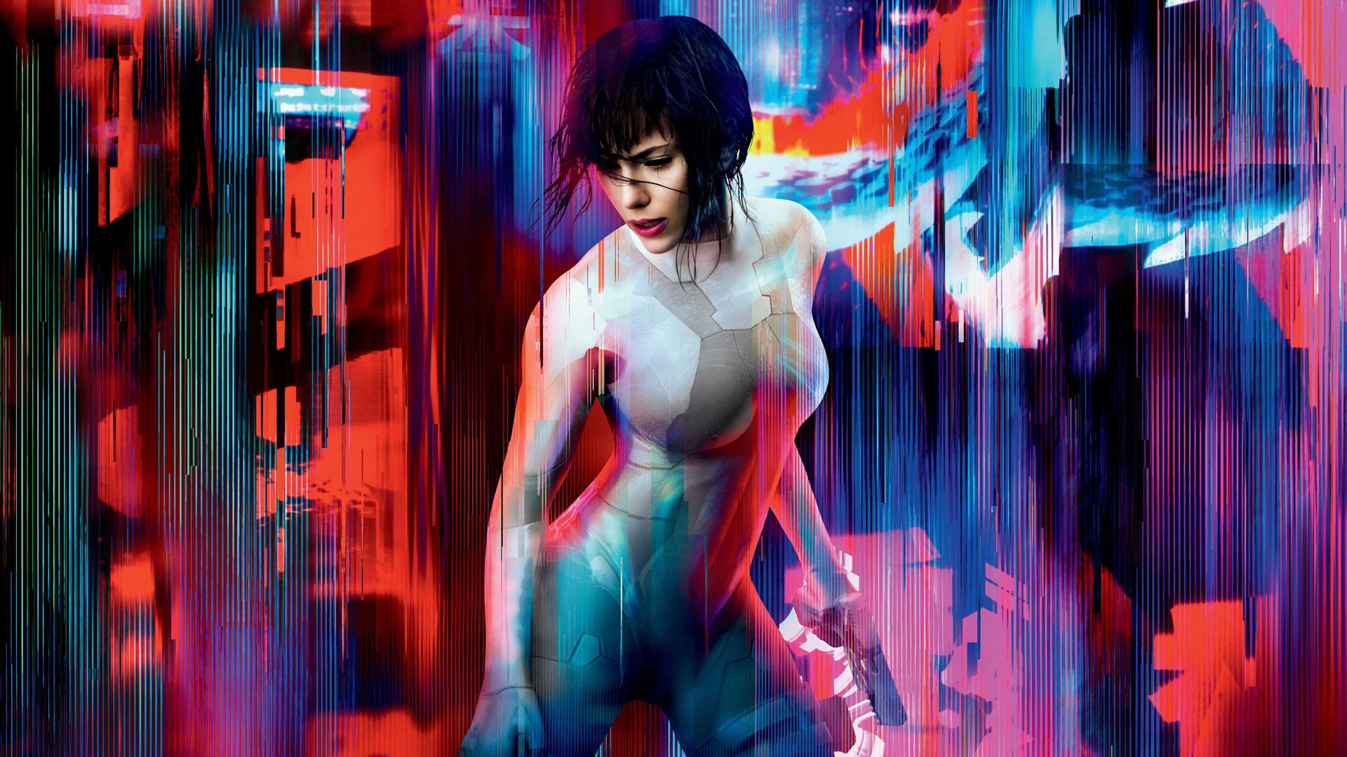 Backdrop de La vigilante del futuro: Ghost in the Shell