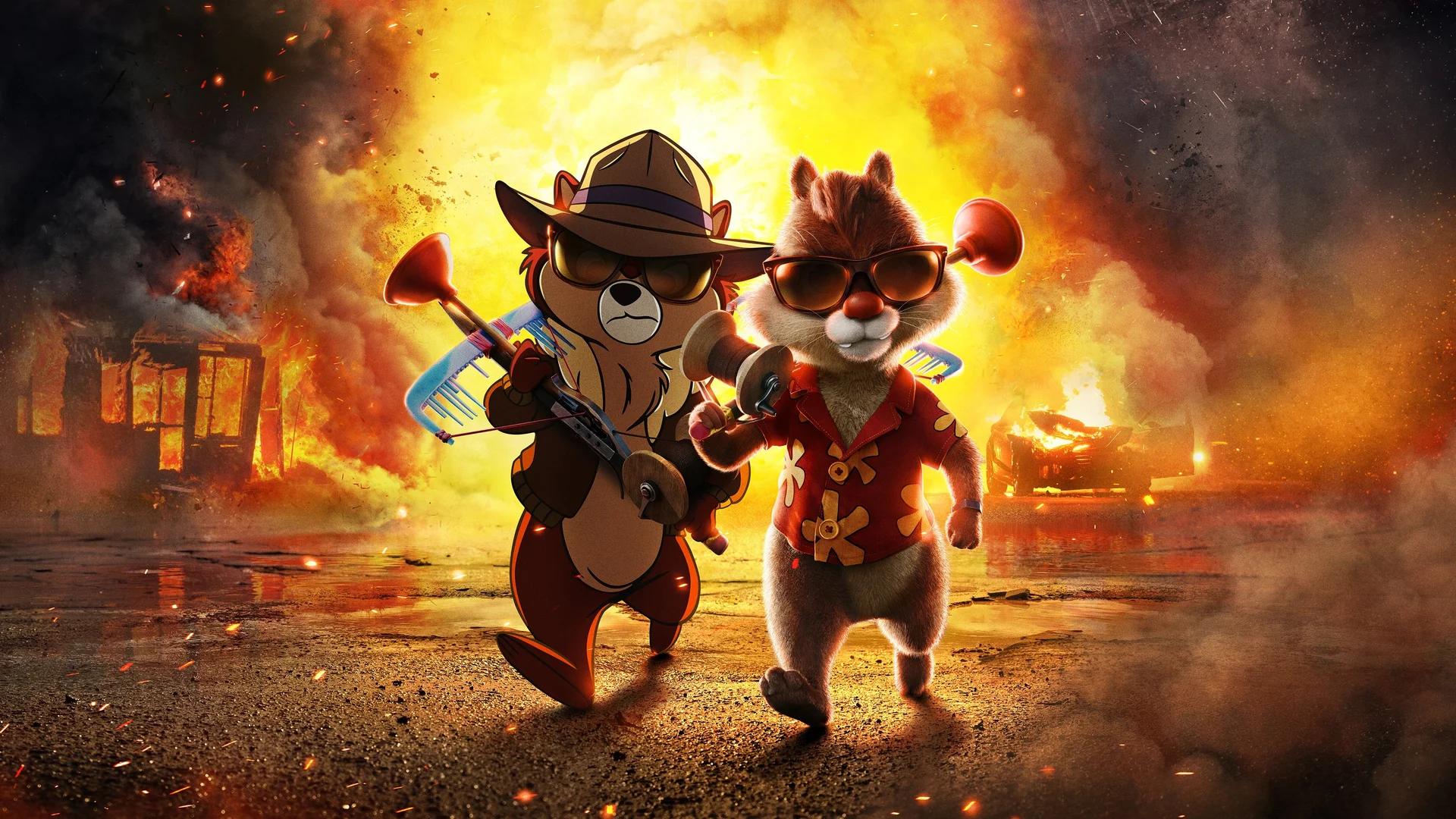 Backdrop de Chip y Dale: Al rescate