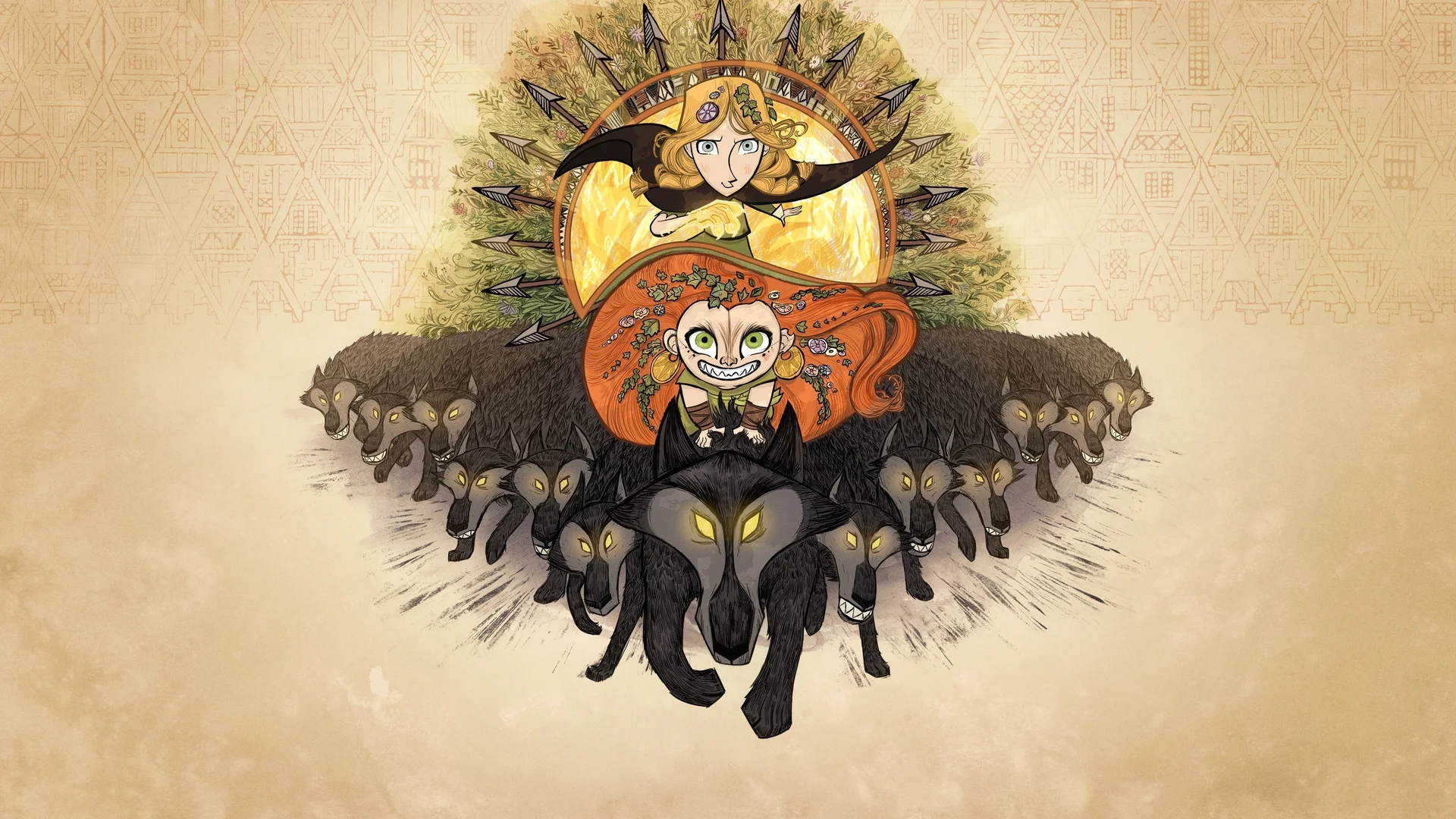 Backdrop de Wolfwalkers: Espíritu de lobo