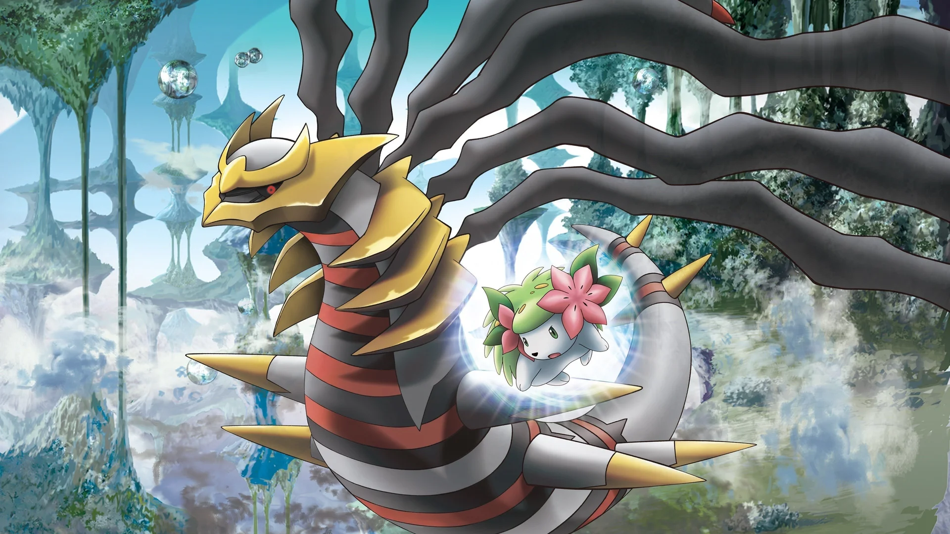 Backdrop de Pokémon: Giratina y el guerrero celestial