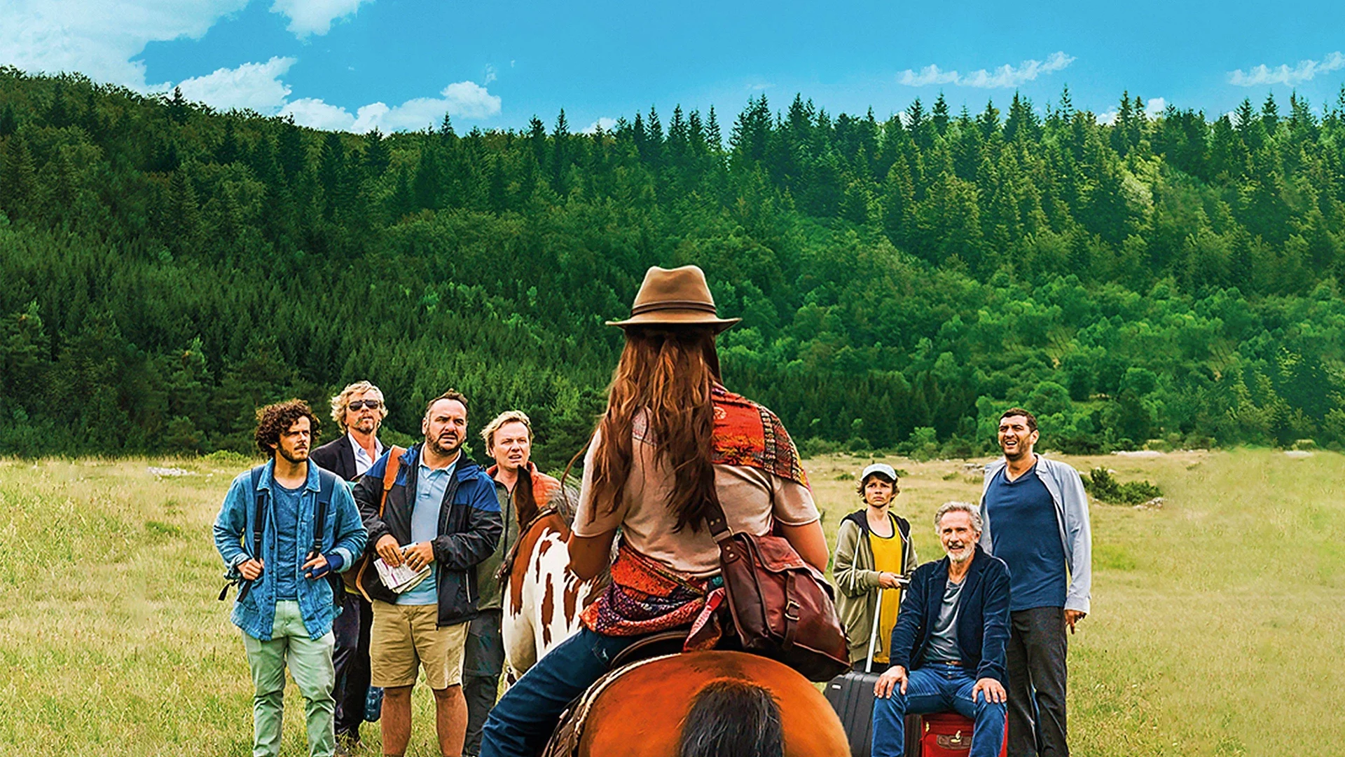 Backdrop de Hommes au bord de la crise de nerfs