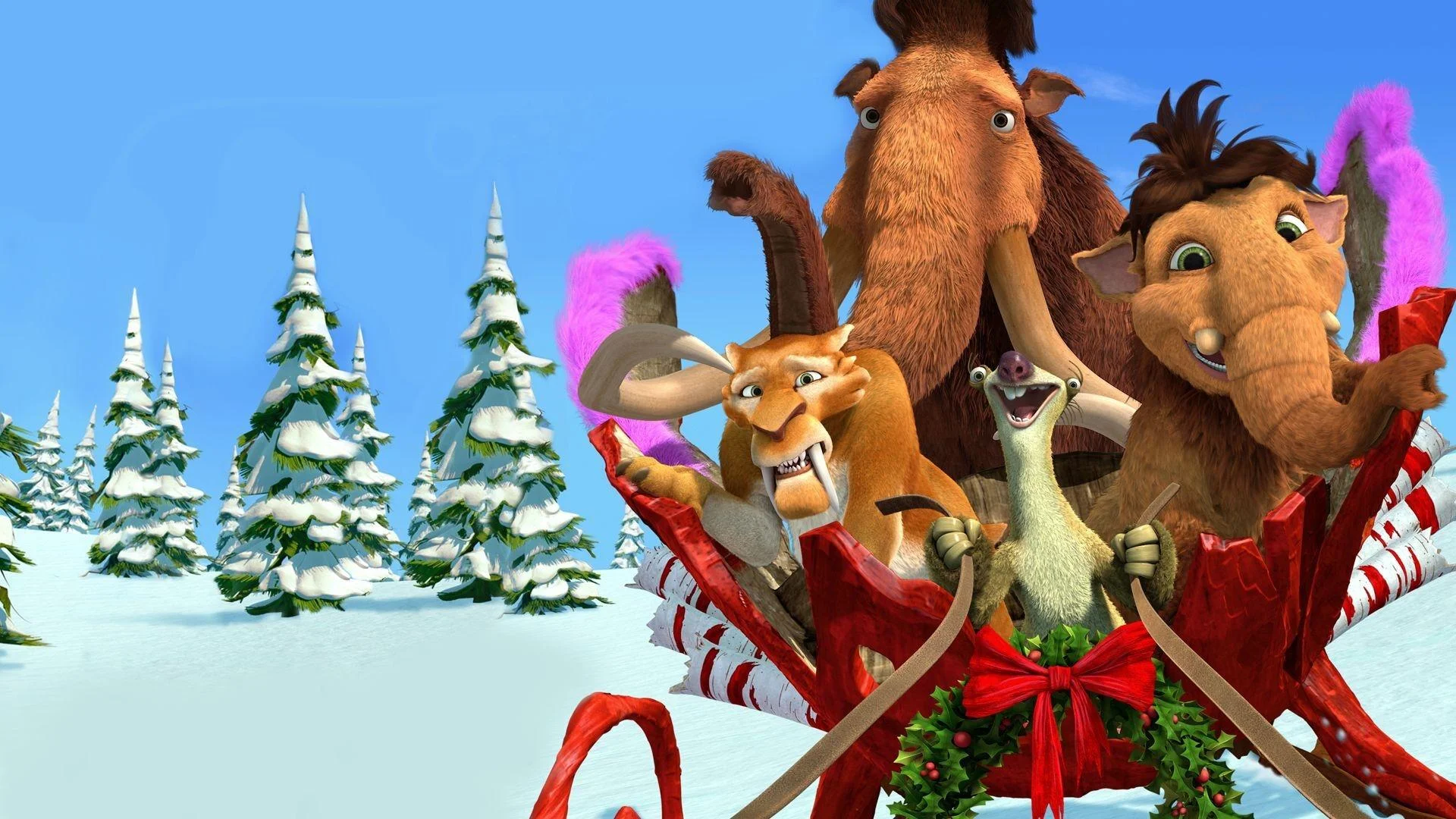 Backdrop de La Era de Hielo: Una Navidad tamaño mamut