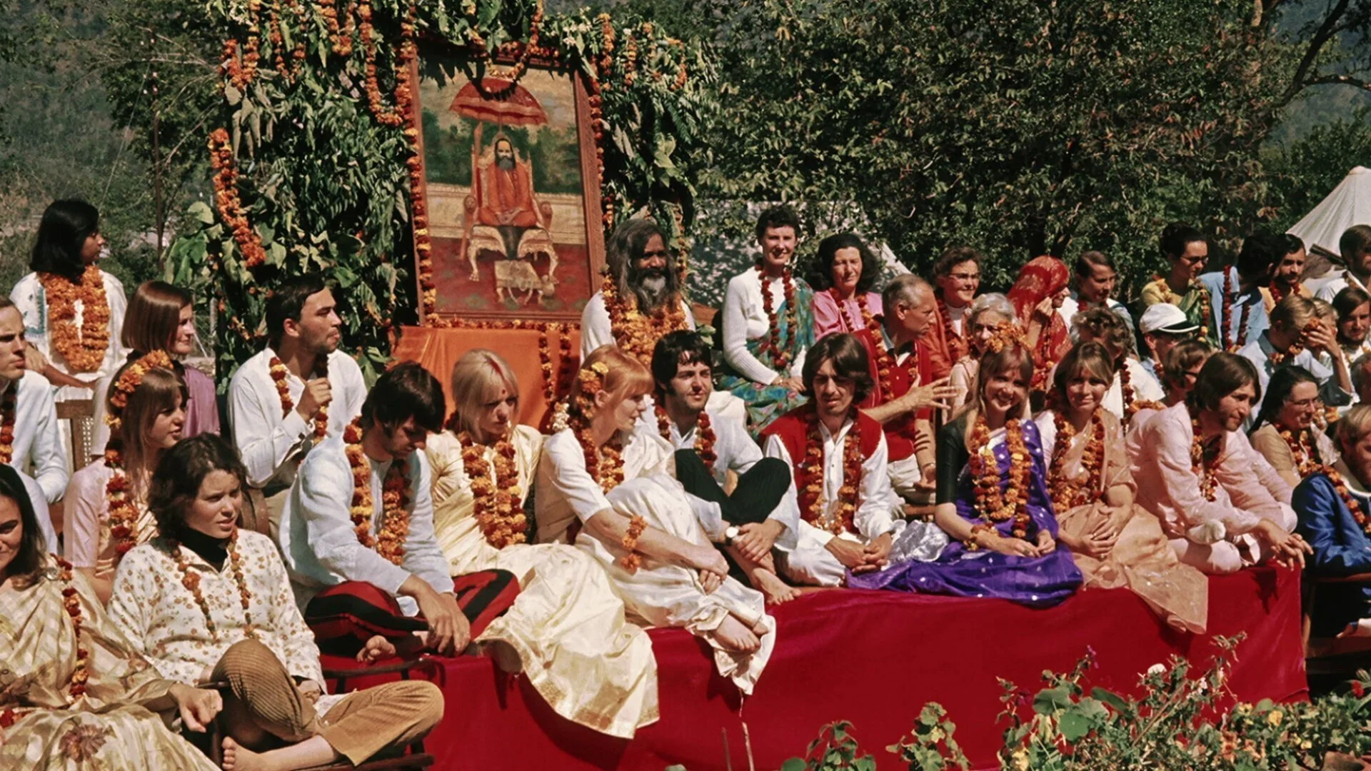 Backdrop de Los Beatles y la India