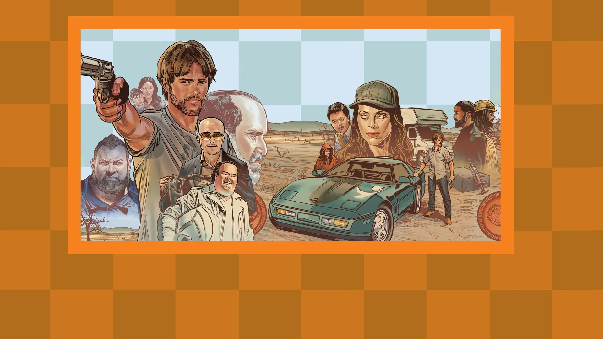 Backdrop de Corre y Dispara