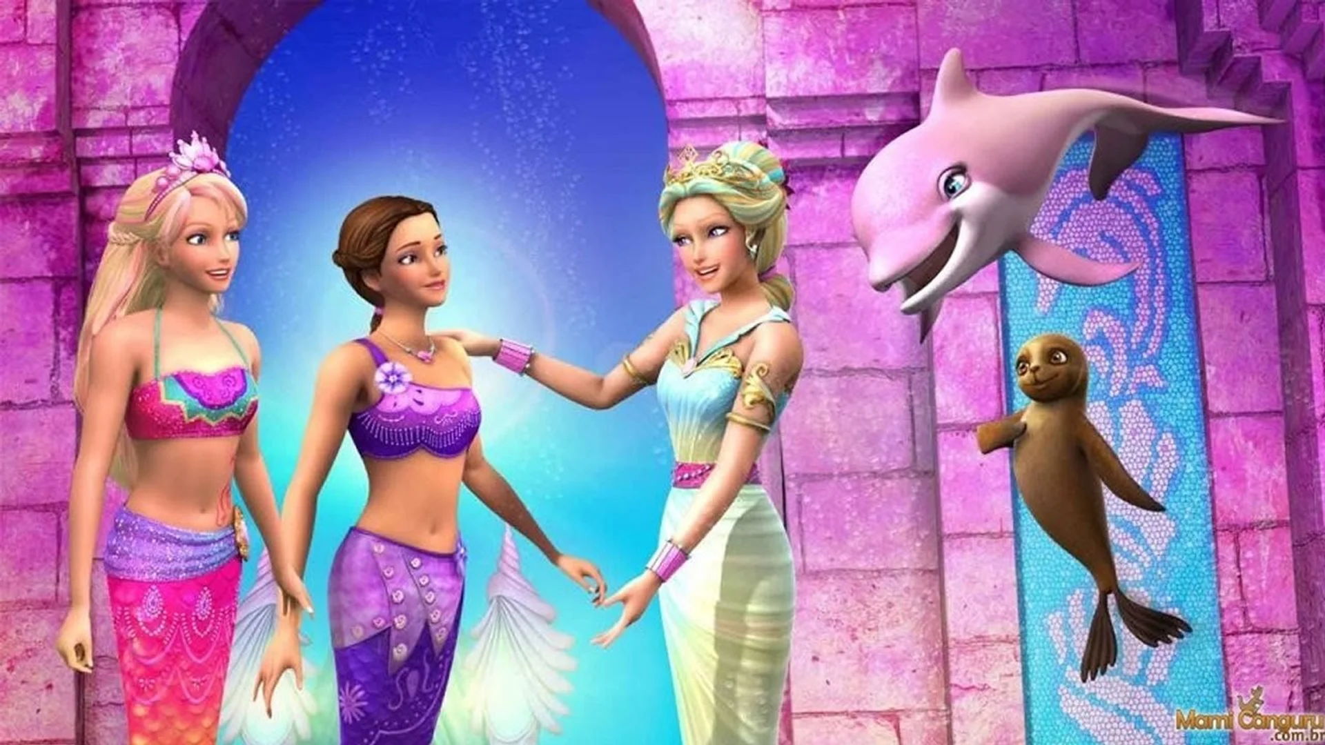 Backdrop de Barbie en una Aventura de Sirenas 2