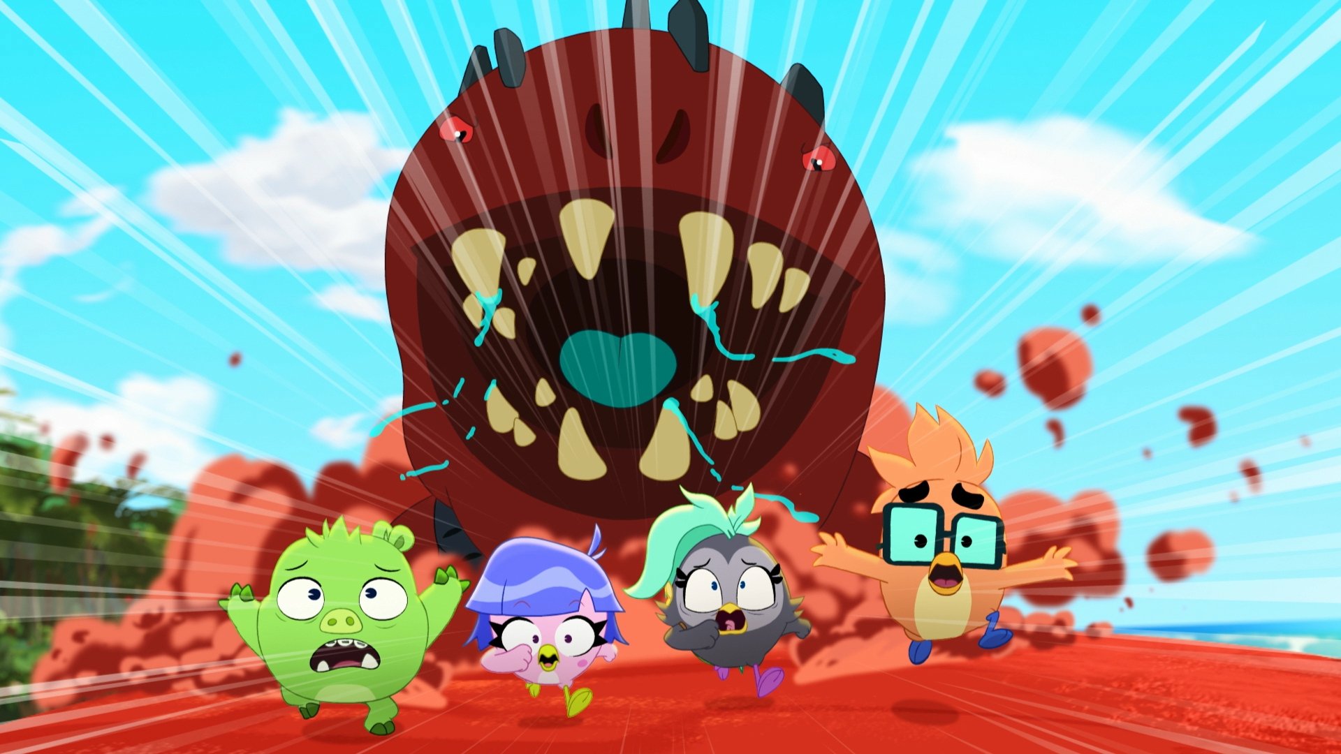 Backdrop de Angry Birds &#8211; La Isla Misteriosa: Una Aventura De Polluelos
