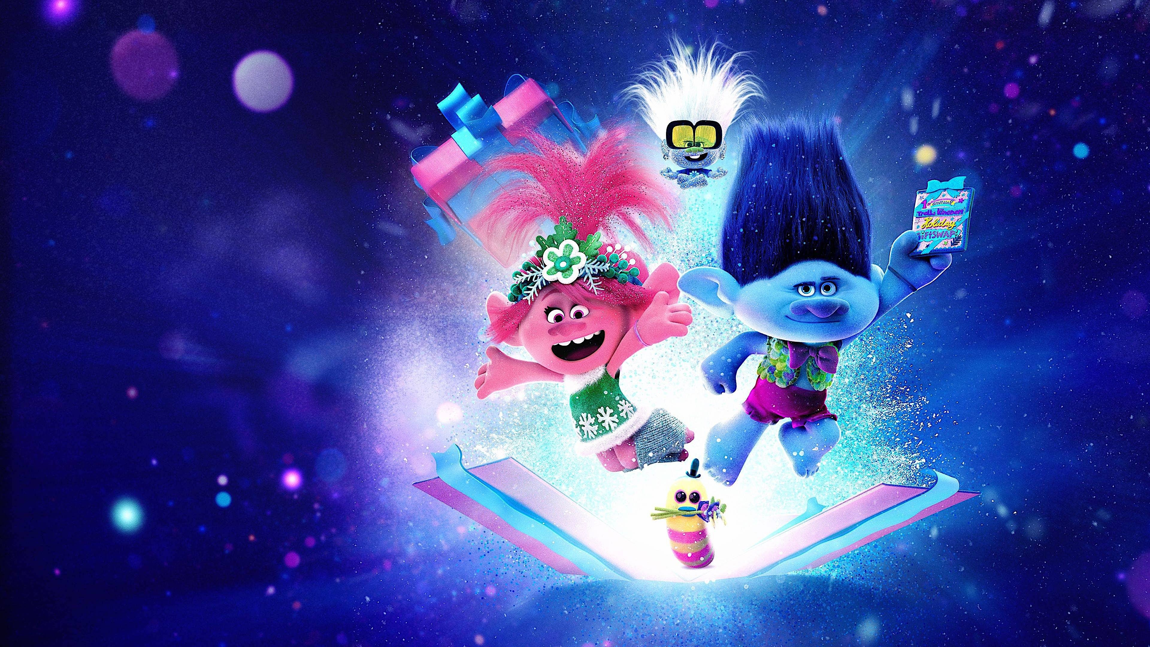 Backdrop de Trolls: Festividades en armonía