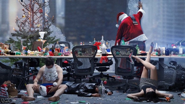 Backdrop de Fiesta de Navidad en la oficina